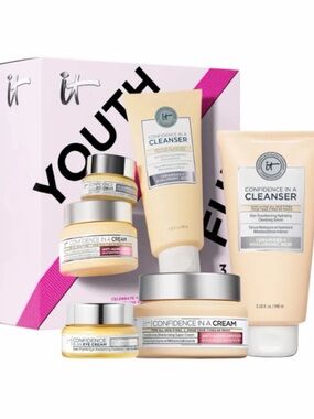 New in Box It Cosmetics Celebrate Youthful Hydration Anti-Aging Skincare Set